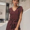 Combi-short Femme à Pois – Élégance Décontractée - Marron foncé