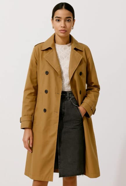 Trench long  femme Camel